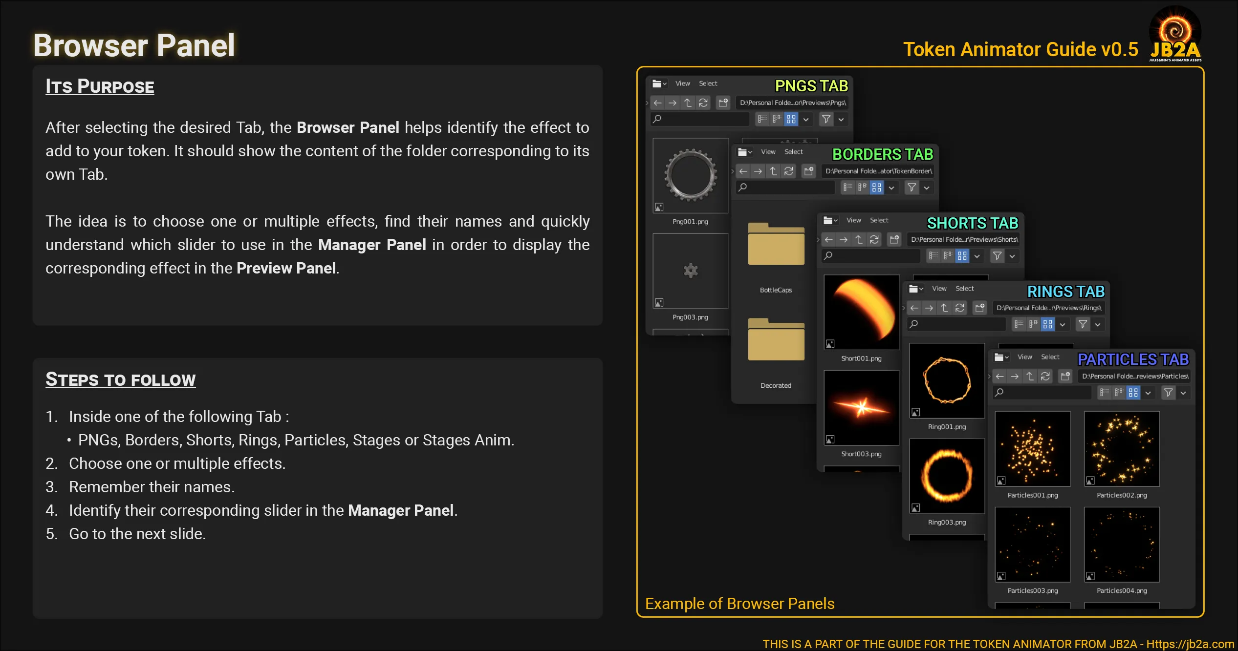 How to use the Browser Panel