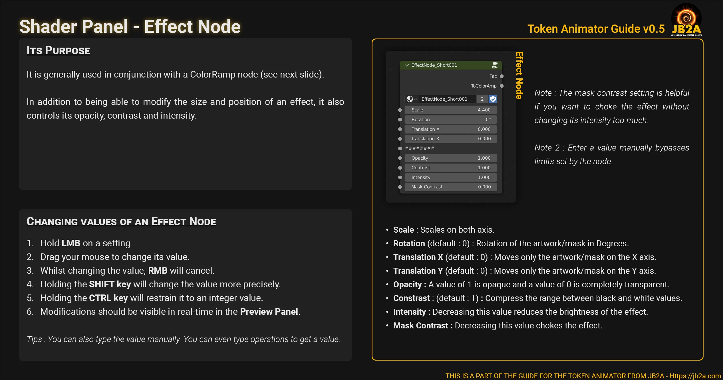 How to use the Effect node