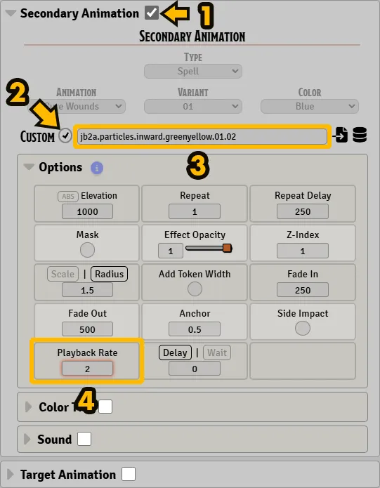 Secondary Animation in Autorecognition Menu for Sanctuary