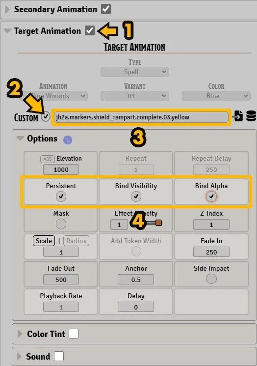 Target Animation in Autorecognition Menu for Sanctuary