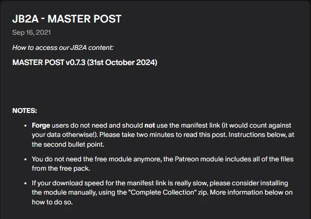 Preview of the Master Post