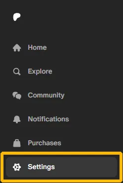 Sidebar on your Patreon Homepage