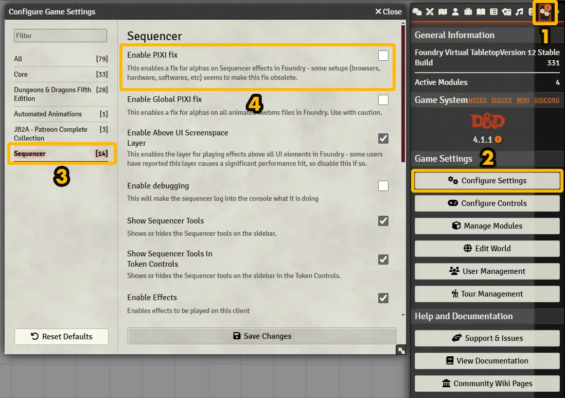 Pixi fix in Sequencer's settings